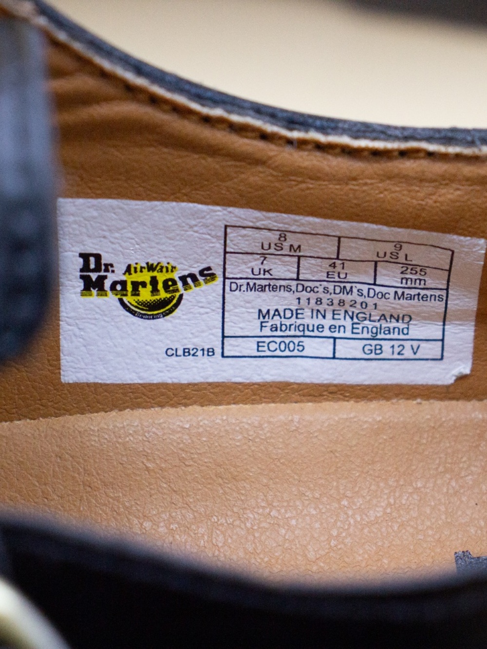DR. MARTENS 8065 Smooth Black Leather Mary Jane Shoes Women’s Size 9 - Picture 7 of 9